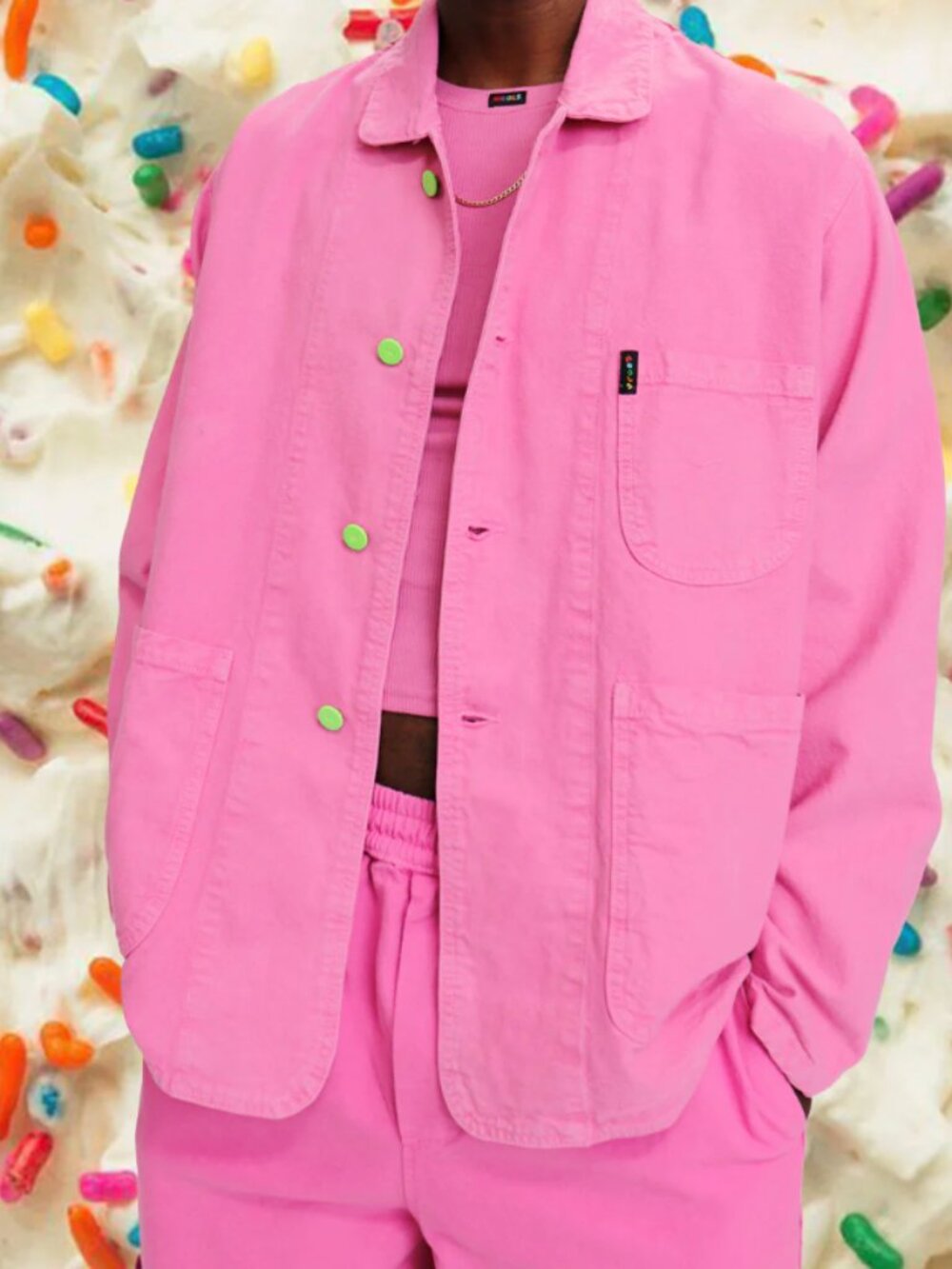 Meals Forager Chore Jacket in Donut Pink, Size Small